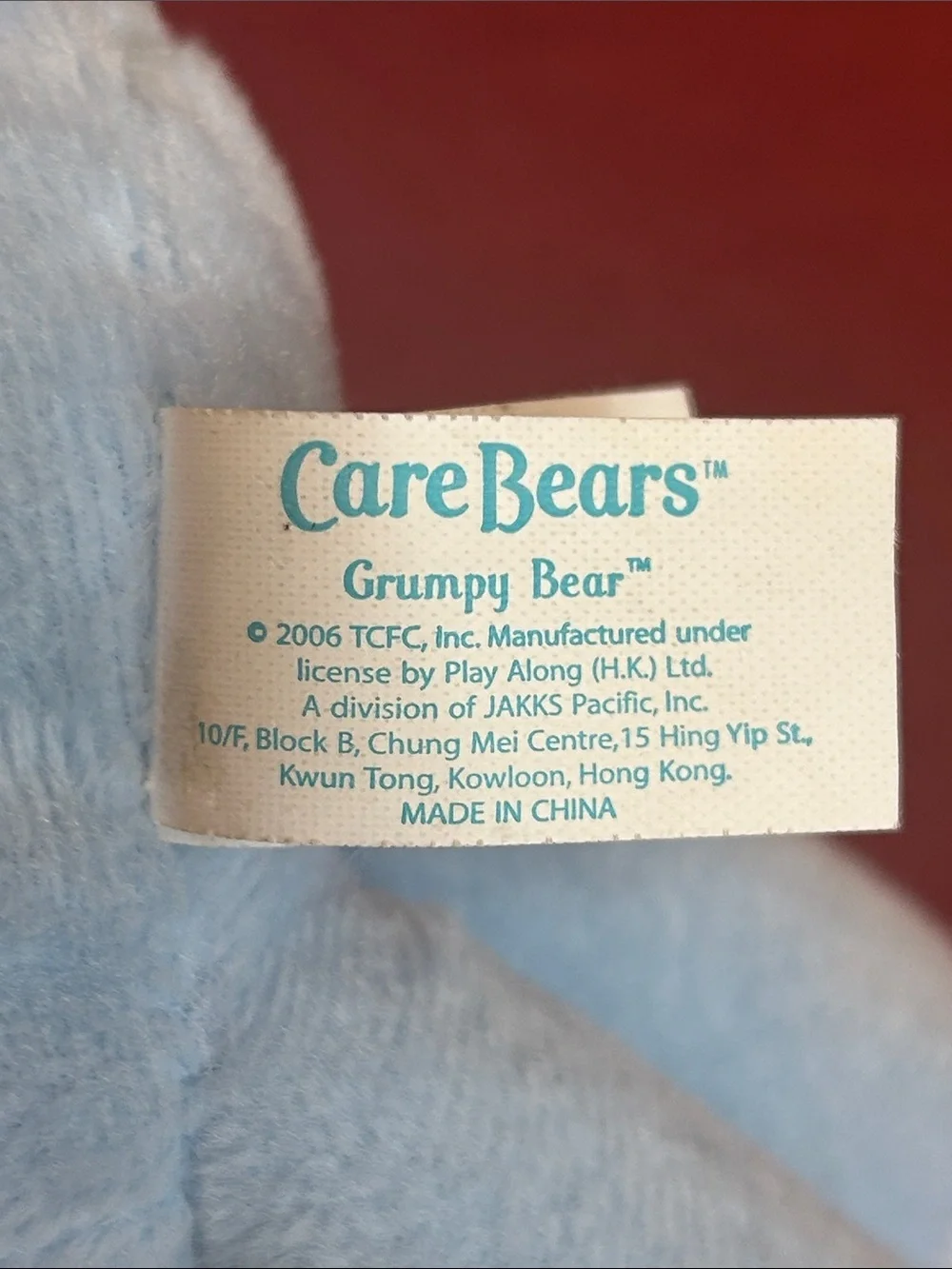 Rare Hard to Find Y2K NWT Care Bear Grumpy Bear Black Umbrella & Scarf 2006 8”